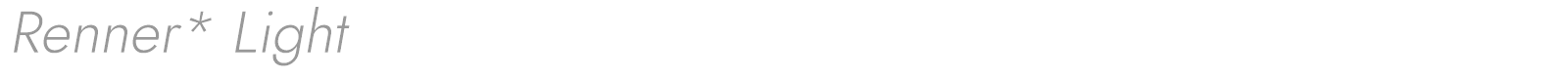 Renner* font preview